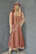 Costume Storico Donna medievale con copricapo e infula 