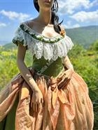 Abito Storico dell'Ottocento Costume Gran Ballo Donna